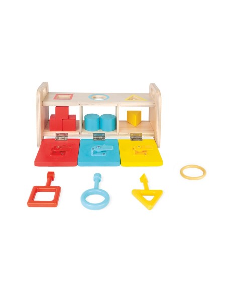 Caja de llaves de madera