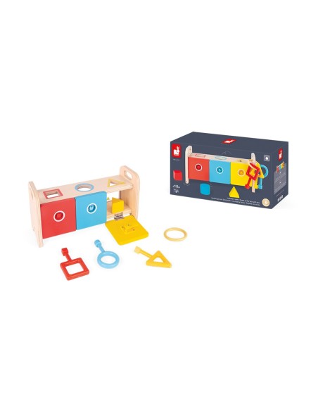 Caja de llaves de madera