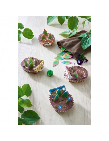 Erizos a la búsqueda de hojas