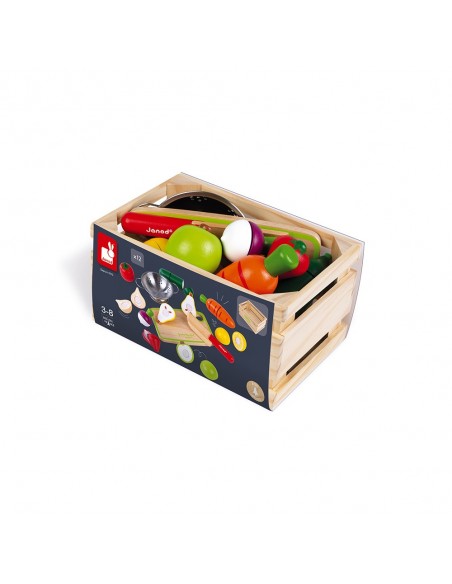 Set de frutas y verduras para cortar