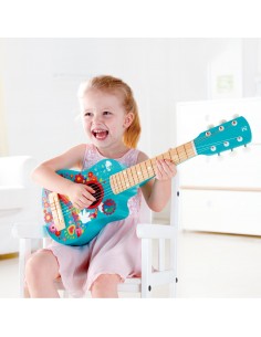 Guitarra de madera hippie 2