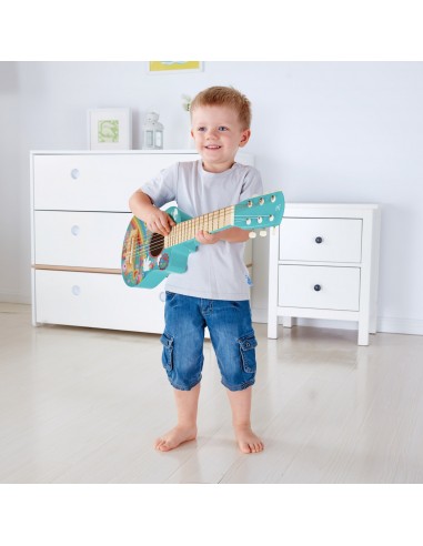 Guitarra de madera hippie