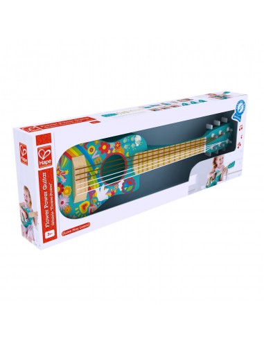 Guitarra de madera hippie