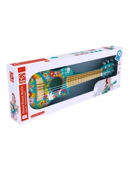 Guitarra de madera hippie