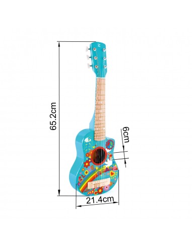 Guitarra de madera hippie