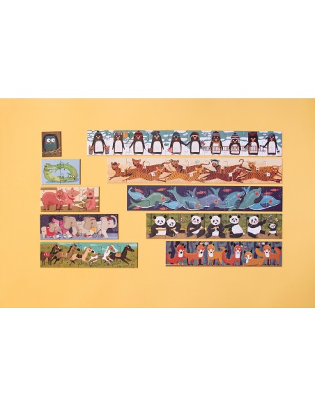 Set de 10 puzles evolutivos 10 Penguins, de 1 a 10 piezas