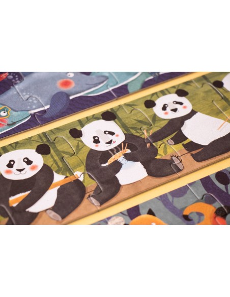 Set de 10 puzles evolutivos 10 Penguins, de 1 a 10 piezas