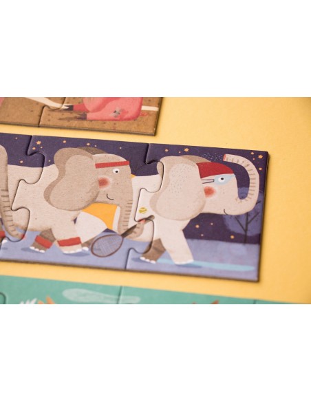 Set de 10 puzles evolutivos 10 Penguins, de 1 a 10 piezas