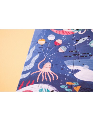 Set de 4 puzles evolutivos Discover the treasure, de 4, 8, 12 y 16 piezas