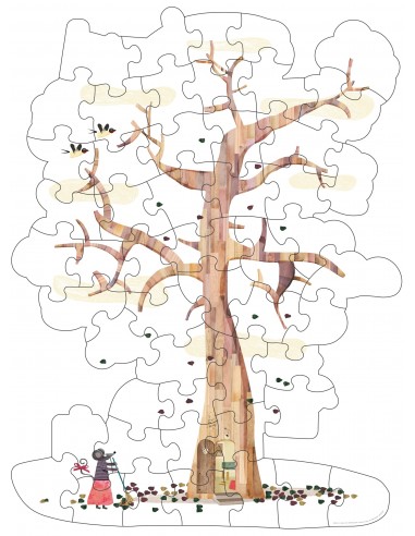 Puzle reversible My Tree, de 50 piezas