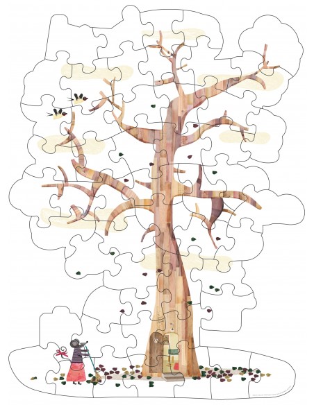 Puzle reversible My Tree, de 50 piezas