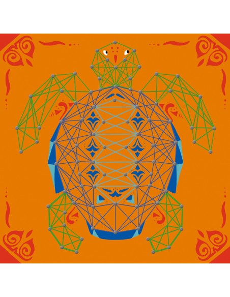 Set de cuadros de animales con hilos tensados