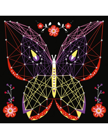 Set de cuadros de animales con hilos tensados