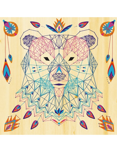 Set de cuadros de animales con hilos tensados