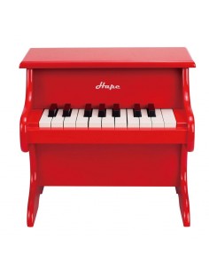 Piano de madera rojo
