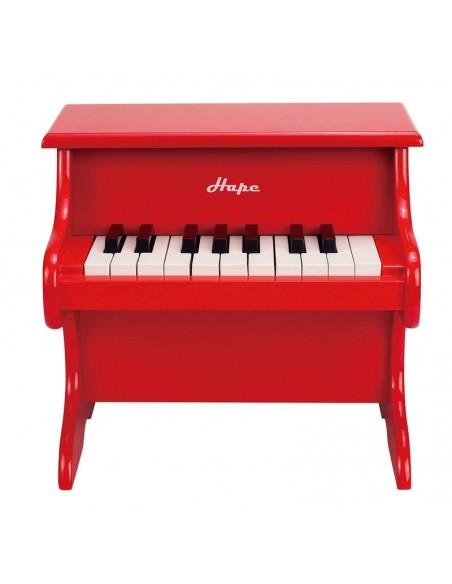 Piano de madera rojo