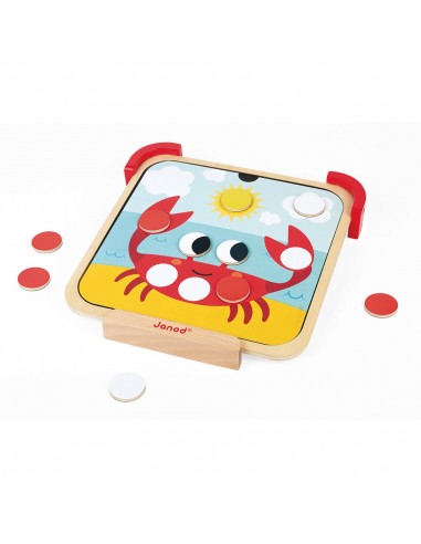 Juego para aprender los colores con discos magnéticos