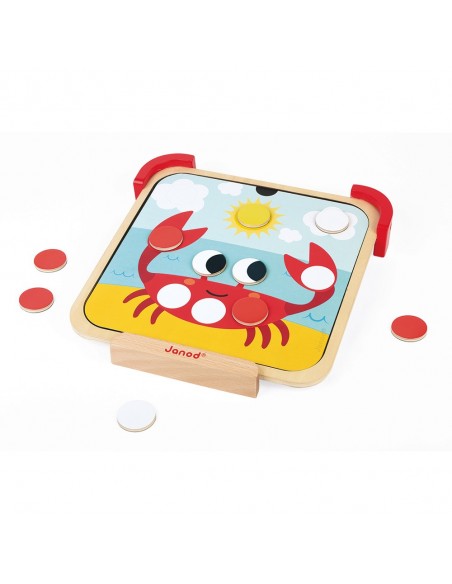 Juego para aprender los colores con discos magnéticos