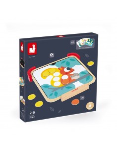 Juego para aprender los colores con discos magnéticos