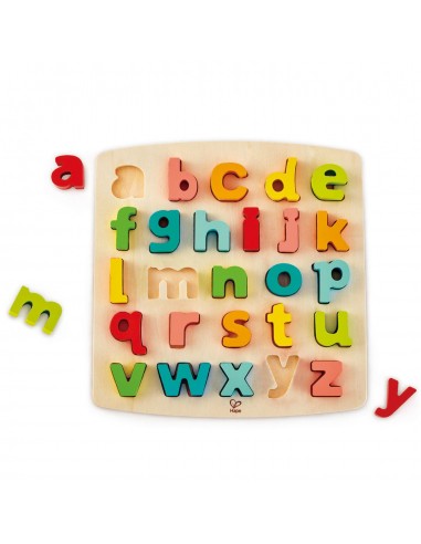 Puzle de madera encajable alfabeto minúsculas