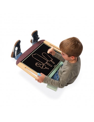 Pizarra de mesa magnética de madera