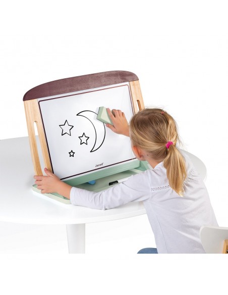 Pizarra de mesa magnética de madera