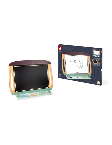 Pizarra de mesa magnética de madera