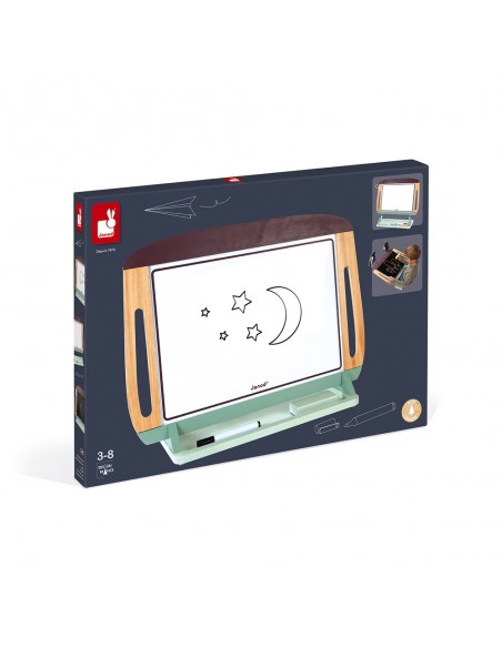 Pizarra de mesa magnética de madera