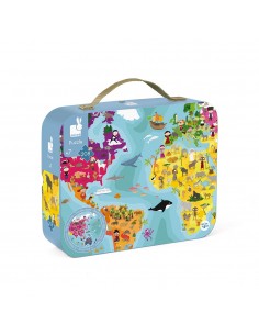 Puzle ilustrado a dos caras Planeta azul, de 208 piezas