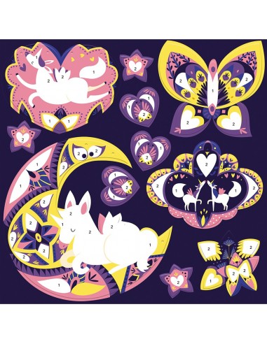 Set para crear tres atrapasueños con unicornios