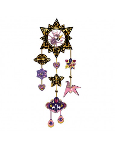 Set para crear tres atrapasueños con unicornios