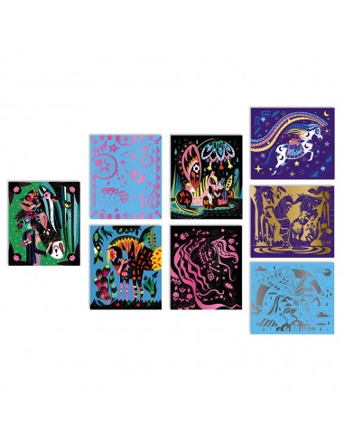 Set para crear siluetas de caballitos y unicornios con scratch