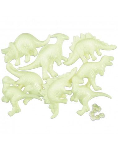 Dinosaurios 3D brillantes en oscuridad