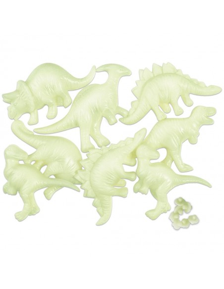 Dinosaurios 3D brillantes en oscuridad