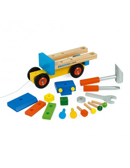 Camión de madera de bricolaje y de arrastre