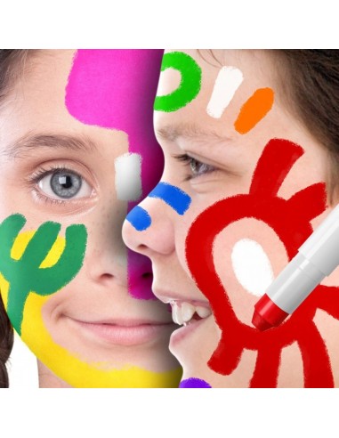 Pinturas para la cara, 6 colores básicos