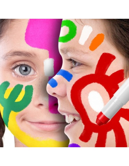 Pinturas para la cara, 6 colores básicos