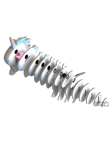 Eugy puzle 3D Unicornio celeste