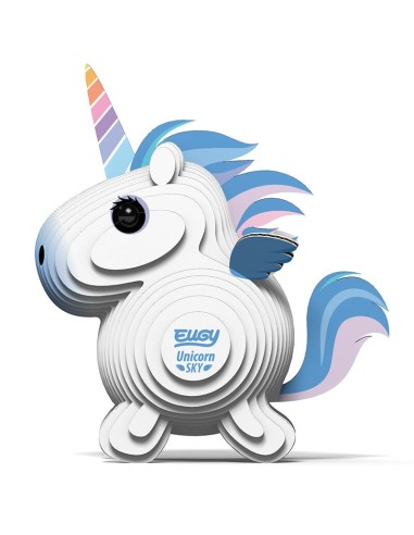 Eugy puzle 3D Unicornio celeste