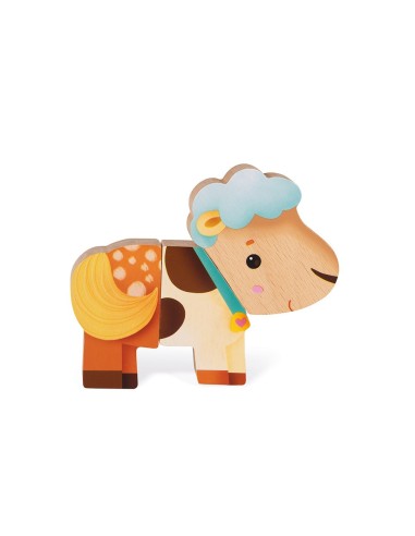 Juego de asociación de 3 animales de la granja magnéticos