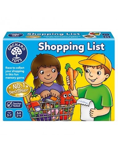 Juego de asociación en inglés: lista de la compra