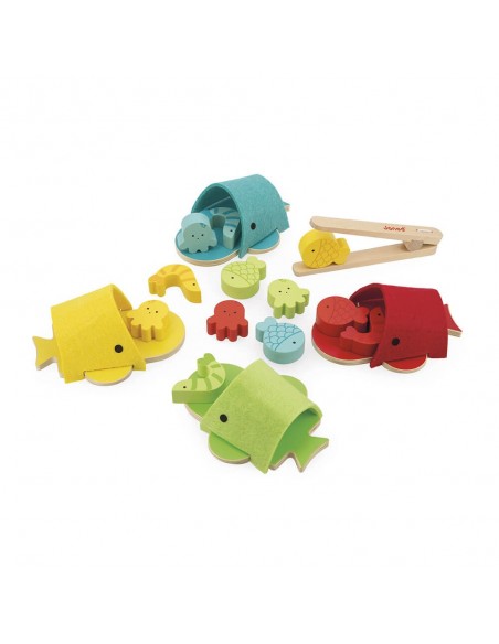 Juego de clasificación de colores Ballenas