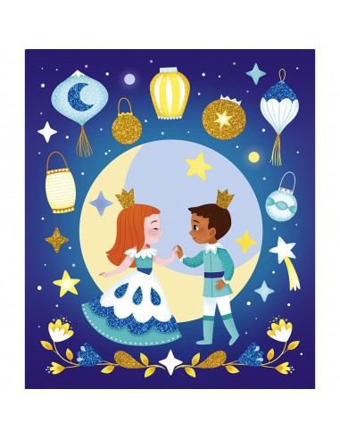 Set para decorar con arenas fosforescentes y purpurinas Noche mágica