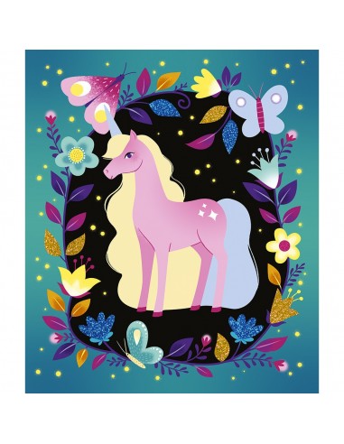 Set para decorar con arenas fosforescentes y purpurinas Noche mágica