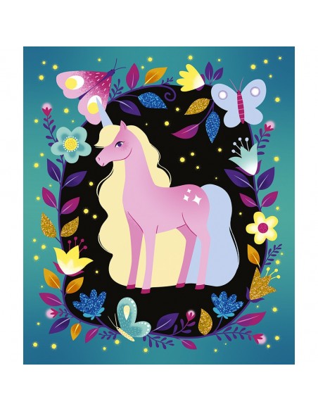 Set para decorar con arenas fosforescentes y purpurinas Noche mágica