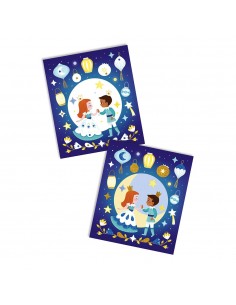 Set para decorar con arenas fosforescentes y purpurinas Noche mágica 2