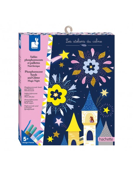 Set para decorar con arenas fosforescentes y purpurinas Noche mágica