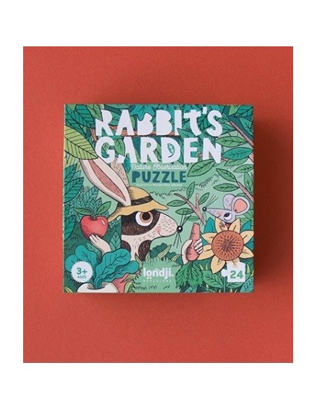 Puzle de observación Rabbit's garden, de 24 piezas
