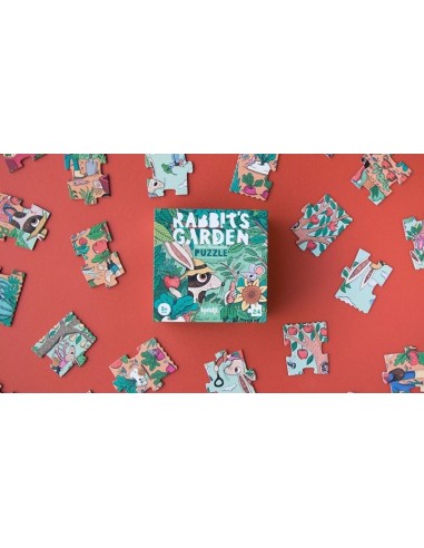 Puzle de observación Rabbit's garden, de 24 piezas