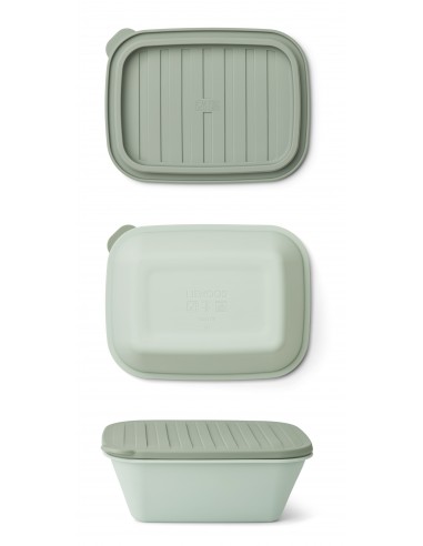 Fiambrera plegable de silicona Franklin, color menta y verde